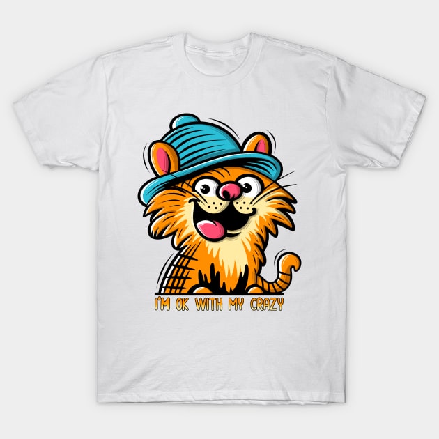 Crazy Cat T-Shirt by ilhnklv